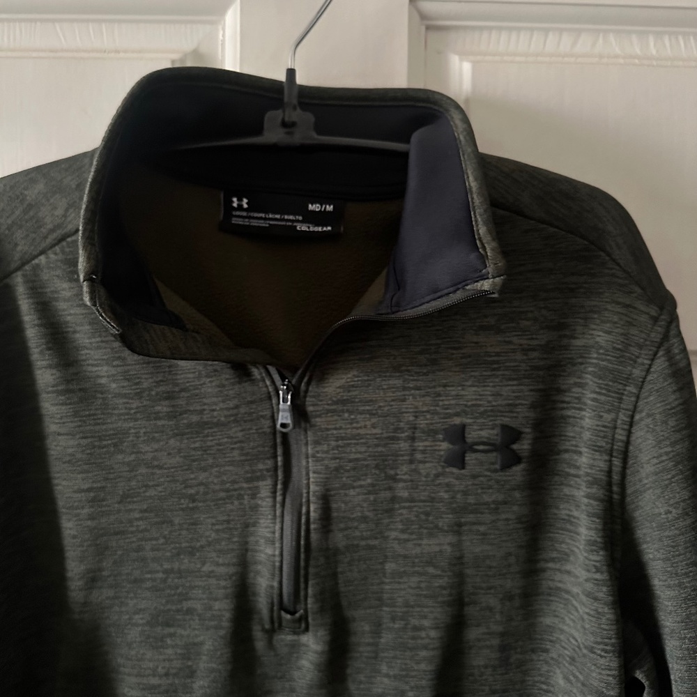 Under Armour - Green/Black Quarter Zip Pullover - Size Medium